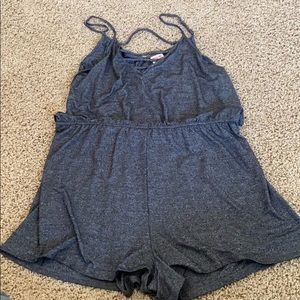 grey heathered romper
